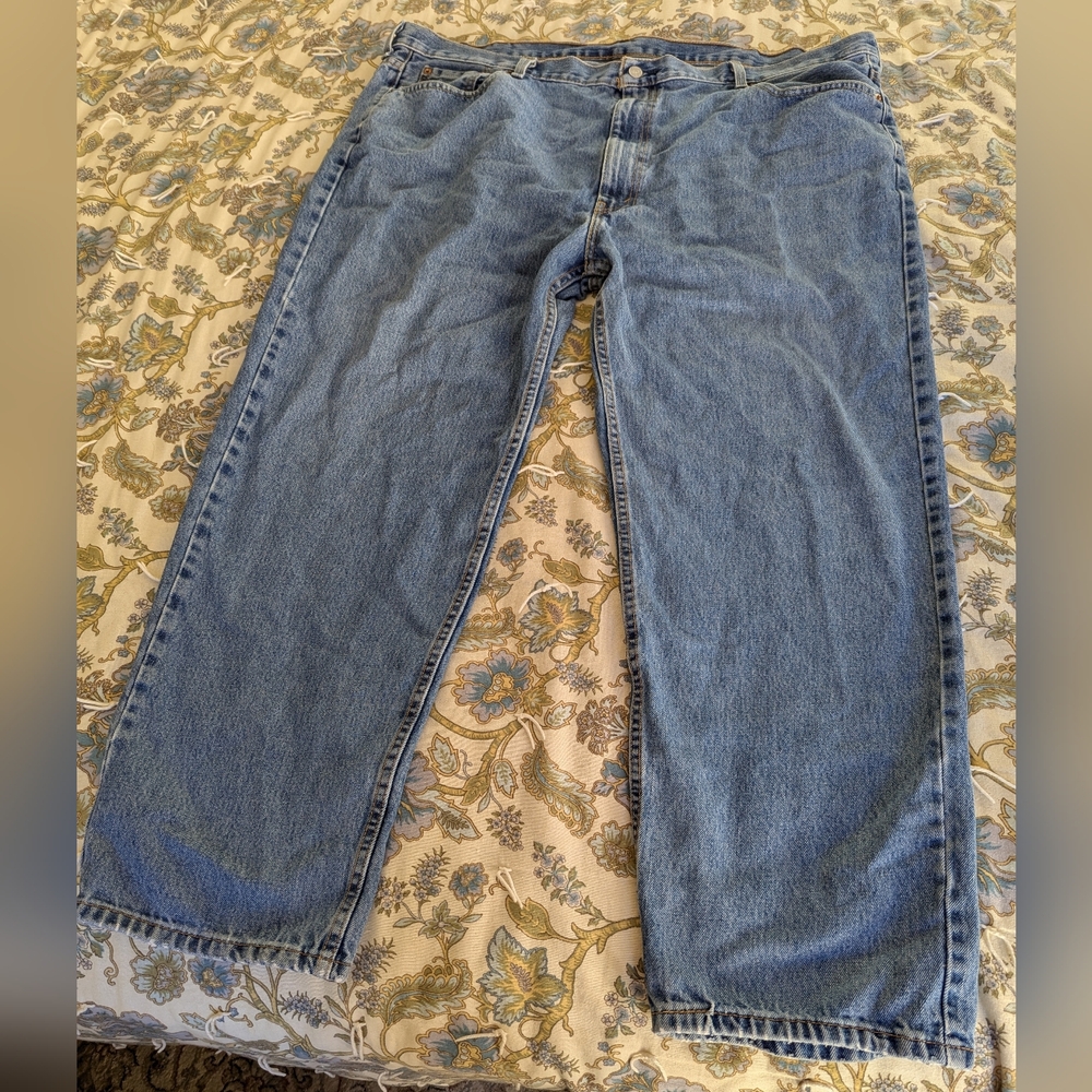 Levi's Men's Straight Jeans - 48/32, Stone Washed Blue